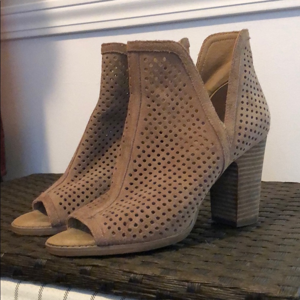 Lucky brand open toe booties